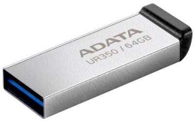 Флеш накопитель 64GB A-DATA UR350, USB 3.2, металл/черный