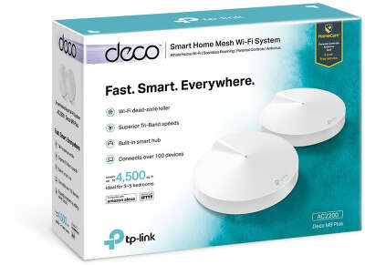 Mesh система TP-LINK Deco M9 Plus, 802.11a/b/g/n/ac, 2.4/5ГГц, до 867 Мбит/с, 2шт