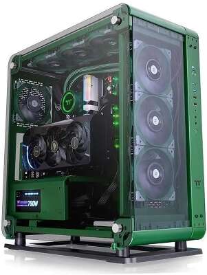 Корпус Thermaltake Core P6 TG Racing Green, черный/зеленый, ATX, Без БП (CA-1V2-00MCWN-00)