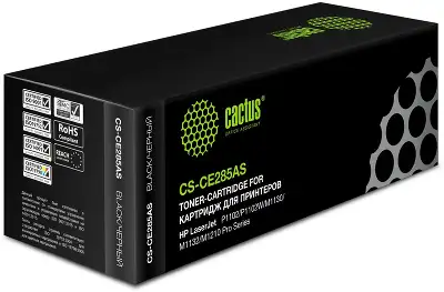 Картридж лазерный Cactus CS-CE285AS CE285A черный (1600стр.) для HP LJ P1102/P1102W/M1130/M1132