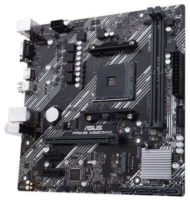 Материнская плата ASUS PRIME A520M-K AM4 mATX 2xDDR4 PCI-Ex16 2xPCI-Ex1 M.2 HDMI VGA GLAN {10}