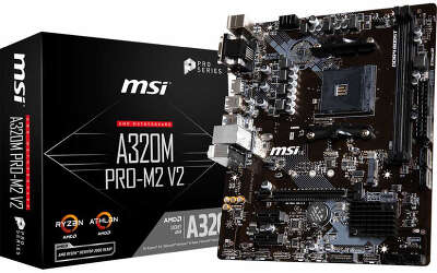 Материнская плата microATX LGAAM4 MSI A320M PRO-M2 V2