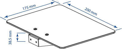 Кронштейн-подставка для DVD и AV систем Kromax MICRO-MONO черный макс.5кг настенный