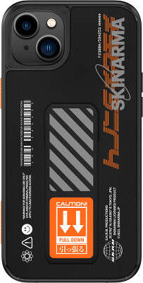 Чехол для iPhone 14 SKINARMA SHINGOKI with Grip stand Black/Orange [SK-IP14-SGOKI-ORG]
