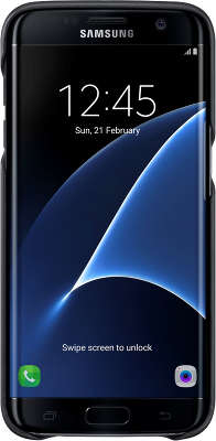 Чехол Samsung для Samsung Galaxy S7 Edge Leather Cover, черный (EF-VG935LBEGRU)