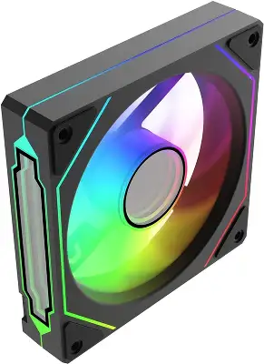 Вентилятор для корпуса Bloody CF-12 LCD ARGB 120х120x25 черный 4-pin 32дБ (упак.:1шт) (CF-12-ARGB120-BK) Ret