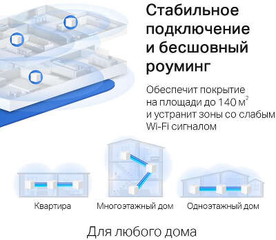 Бесшовный Mesh роутер Mercusys Halo H30G (HALO H30G(2-PACK)) AC1300 10/100/1000BASE-TX белый (упак.:2шт)
