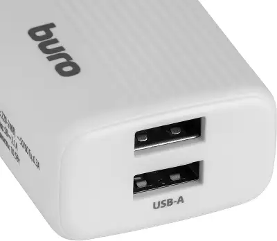 Сетевое зар./устр. Buro BUWE1 10.5W 2.1A 2xUSB универсальное белый (BUWE10S200WH)