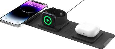 Беспроводное зарядное устройство портативное SwitchEasy Triocharge 3 в 1 (SAAIWA181BK23)