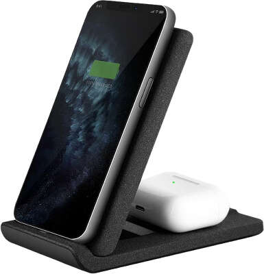 Беспроводное зарядное устройство Uniq VERTEX DUO Foldable 2-in-1 15W, Grey [VERTEXDUO-DGREY]