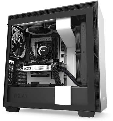 Корпус NZXT H710i White/black, белый, ATX, Без БП (CA-H710I-W1)