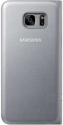 Чехол-книжка Samsung для Samsung Galaxy S7 Edge LED View Cover, серебристый (EF-NG935PSEGRU)