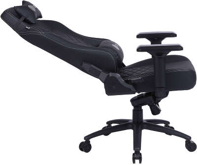 Кресло игровое Cactus CS-CHR-0112BL-M с вибромассажем черный экокожа с подголов. крестов. черный