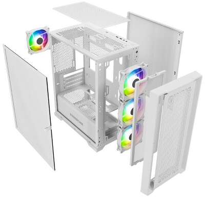 Корпус PowerCase ByteFlow Micro, белый, ATX, без БП (CAMBFW-A4)