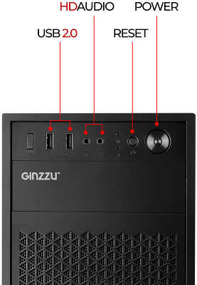 Корпус Ginzzu A400 ATX, без БП