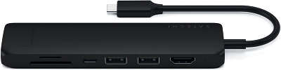 Адаптер Satechi USB-C Slim Multiport with Ethernet Adapter, Black [ST-UCSMA3K]