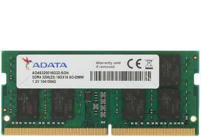 A-data DDR4 SODIMM 16GB  3200 Premier AD4S320016G22-SGN,  CL22, 1.2V