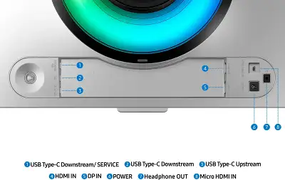 Монитор Samsung 49" Odyssey OLED G9 S49DG932SIXCI серебристый OLED LED 32:9 HDMI матовая HAS 250cd 178гр/178гр 5120x1440 240Hz FreeSync Premium Pro DP USB 12.9кг