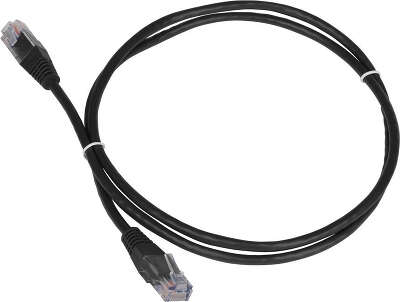 Патч-корд TWT UTP кат.5e, с заливными колпачками, 3.0 м, черный (TWT-45-45-3.0-BK)