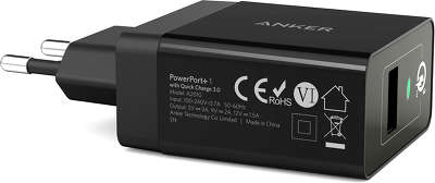 Зарядное устройство Anker PowerPort+ Quick Charge 3.0, чёрное [A2013L11]