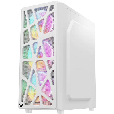 корпус Formula V Line MANA WHITE, ATX, TYPE-C*1, USB2.0*1, USB3.0*1, FRONT 3x120mm FRGB, REAR 1x120mm FRGB