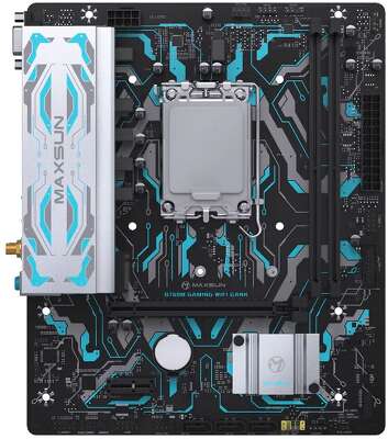 Материнская плата Maxsun MS-B760M GAMING WIFI GANK V1/V2 B760, LGA1700, 2*DDR5, 1*PCIEx16, 1*PCIEx1, 1*M.2, 4*USB3.2Gen1, 6*USB2.0, 3*SATA3.0, 1G, VGA, HDMI, M-ATX, RTL