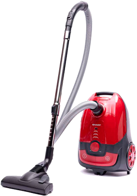 Пылесос Sharp/ Пылесос, 1900 Вт, уборка: сухая, пылесборник - мешок, 2.3 л,красный