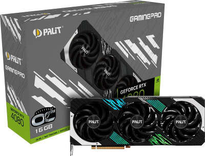 Видеокарта Palit NVIDIA nVidia GeForce RTX 4080 GAMINGPRO OC 16Gb DDR6X PCI-E HDMI, 3DP