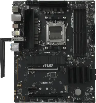 Материнская плата MSI PRO B650-S WIFI Socket AM5 AMD B650 4xDDR5 ATX AC`97 8ch(7.1) 2.5Gg RAID+HDMI+DP