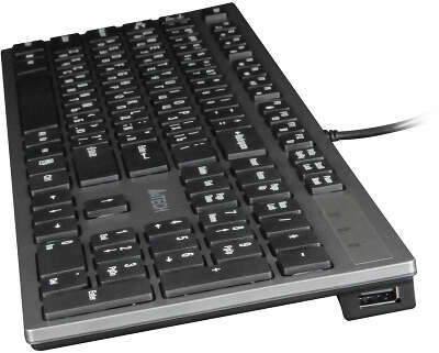 Клавиатура A4Tech KV-300H серый/черный USB slim