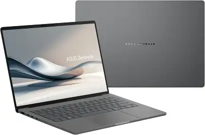 Ноутбук Asus Zenbook 14 UX3407RA-QD038W Snapdragon X Elite X1E-78-100 32Gb SSD1Tb Qualcomm Adreno 14" OLED WUXGA (1920x1200) Windows 11 Home grey WiFi BT Cam Bag (90NB16G2-M00360)