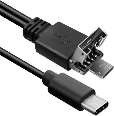 Концентратор OTG USB/Type C/microUSB Ginzzu GR-519UB, 4 порта