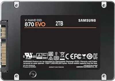 Samsung SSD 2Tb 870 EVO Series MZ-77E2T0BW {SATA3.0, 7mm, MGX V-NAND}