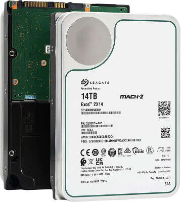 Жесткий диск/ HDD Seagate SAS 14Tb Exos 2X14 7200 256Mb OFFICIAL RECERTIFIED 1 year warranty (Only HBA + software RAID) (replacement ST14000NM004J, ST14000NM002G, MG09SCA14TE, ST12000NM004J, ST12000NM002G)