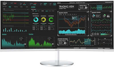 Монитор 34" Samsung C34J791WTI VA 3440x1440 Curved HDMI, DP USB-Hub белый