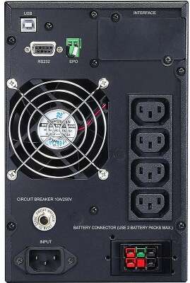 PowerCom Macan MAC-1000 ИБП {On-Line, 1000VA / 1000W, Tower, 4 xC13, LCD, Serial+USB, SNMPslot, подкл. доп. батарей} (1034861)