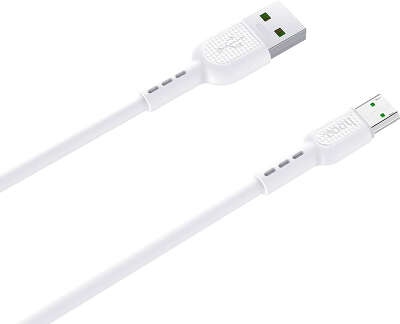 Кабель USB 2.0 hoco X33, AM/MicroBm, белый, 1м, 4А