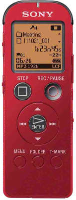 Цифровой диктофон Sony ICD-UX522 2 Гб, красный
