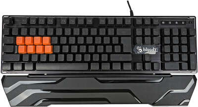 Клавиатура A4Tech Bloody B3370R черный USB Multimedia for gamer LED (подставка для запястий)