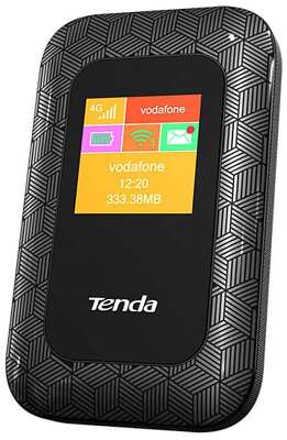 Маршрутизатор Tenda 4G185 Роутер портативный N150 LTE 3G/4G, до 150 Мбит/с, Wi-Fi 802.11, n, 2.4 ГГц, microUSB, microSD, SIM слот, аккумулятор 2100 мАч, 2 внут.антенны, OLED дисплей