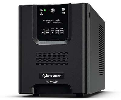 Источник бесперебойного питания ИБП Line-Interactive CyberPower PR1000ELCD 1000VA/900W USB/RS-232/EPO/SNMPslot (8 IEC С13) 