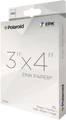 Фотобумага Polaroid Zink M340 3x4 на 30 фото для z340, gl10 