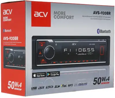 Автомагнитола ACV AVS-920BR 1DIN 4x50Вт (37612)