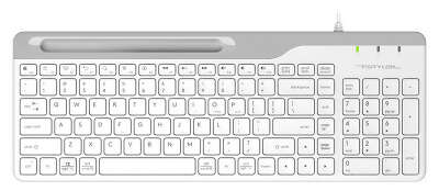 Клавиатура проводная A4Tech Fstyler FK25 white/grey USB slim (FK25 WHITE)