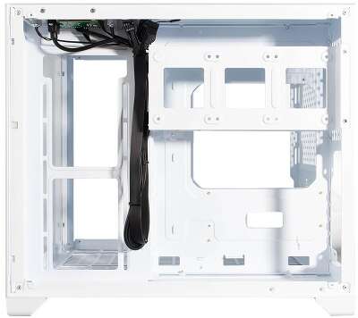 Корпус 1STPLAYER MEGAVIEW MV6, белый, mATX, Без БП (MV6-WH)