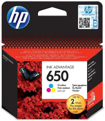 Картридж струйный HP 650 CZ102AE/AK многоцветный печ.гол.в компл. (200стр.) для HP DJ IA 2515/2516