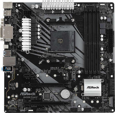 Материнская плата microATX LGAAM4 ASRock B450M Pro4-F