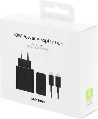 Зарядное устройство Samsung EP-T5020X 50W 2*USB-С, чёрное