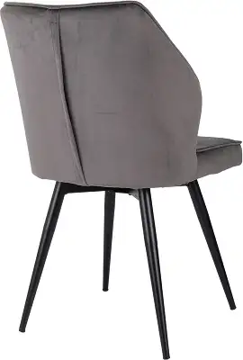 Стул для дома Бюрократ CH-K5_SP с повор.мех. т.серый Holland 18 металл черный на ножках (CH-K5_1/SP/HL18)