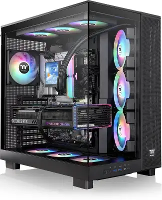 Корпус Thermaltake View 380 XL TG ARGB черный без БП ATX 5x120mm 2x140mm 2xUSB3.0 audio bott PSU